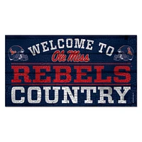 WinCraft Ole Miss Rebels 13''x 24'' Country Wood Sign