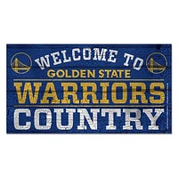 WinCraft Golden State Warriors 13''x 24'' Country Wood Sign