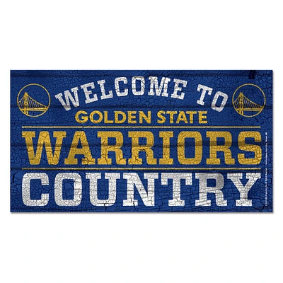 WinCraft Golden State Warriors 13''x 24'' Country Wood Sign