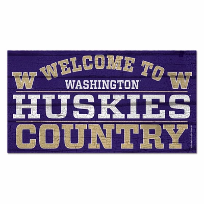 WinCraft Washington Huskies 13''x 24'' Country Wood Sign