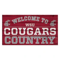 WinCraft Washington State Cougars 13''x 24'' Country Wood Sign