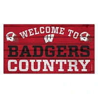 WinCraft Wisconsin Badgers 13''x 24'' Country Wood Sign