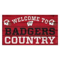 WinCraft Wisconsin Badgers 13''x 24'' Country Wood Sign