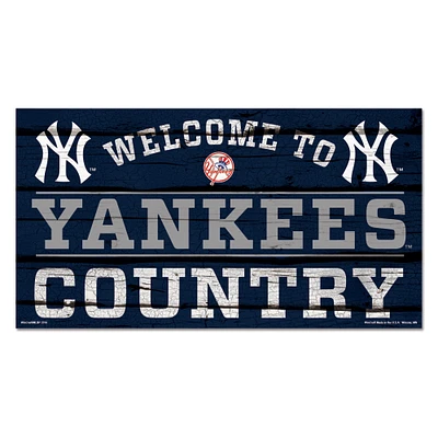 WinCraft New York Yankees 13''x 24'' Country Wood Sign