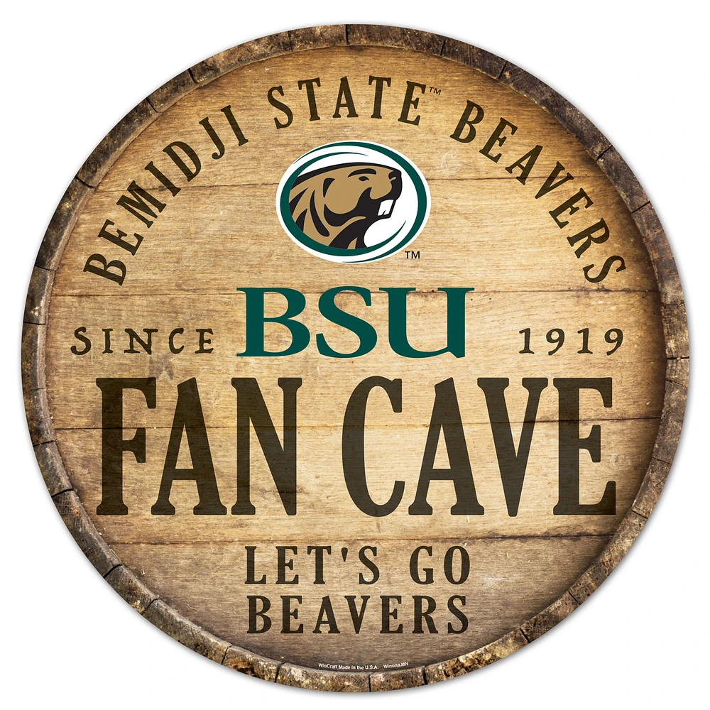 WinCraft Bemidji State Beavers 14'' Circular Wood Sign