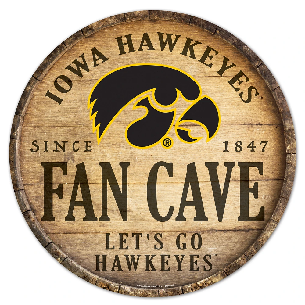 WinCraft Iowa Hawkeyes 14'' Circular Wood Sign