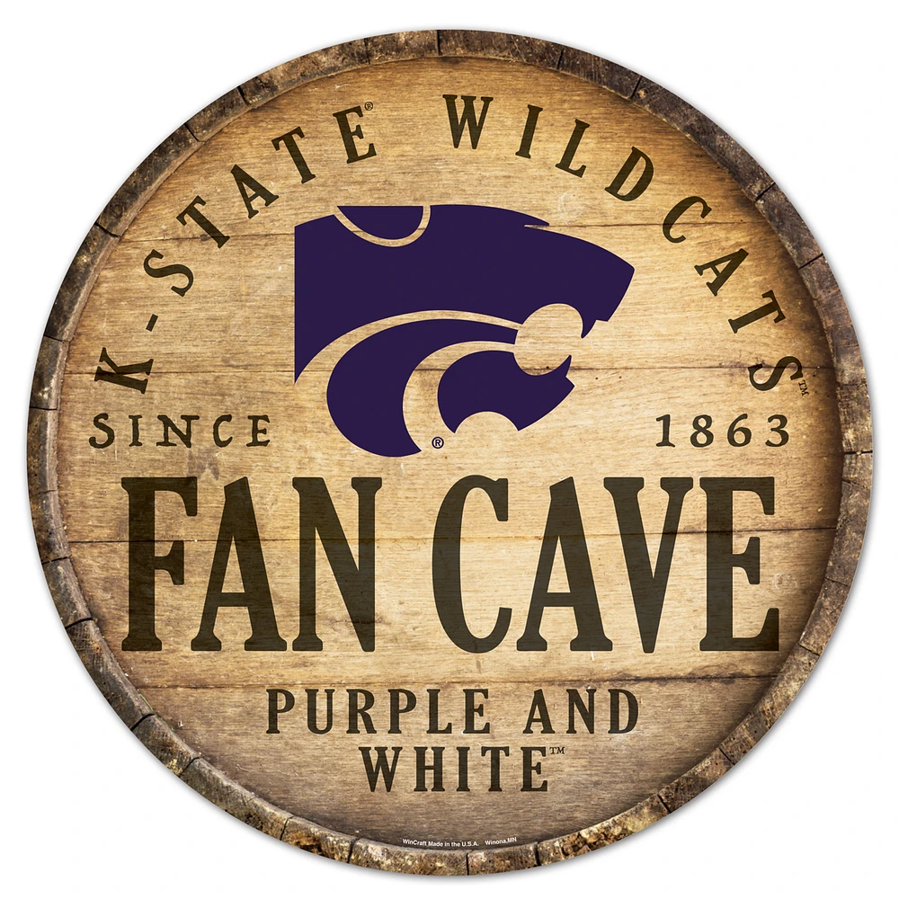 WinCraft Kansas State Wildcats 14'' Circular Wood Sign