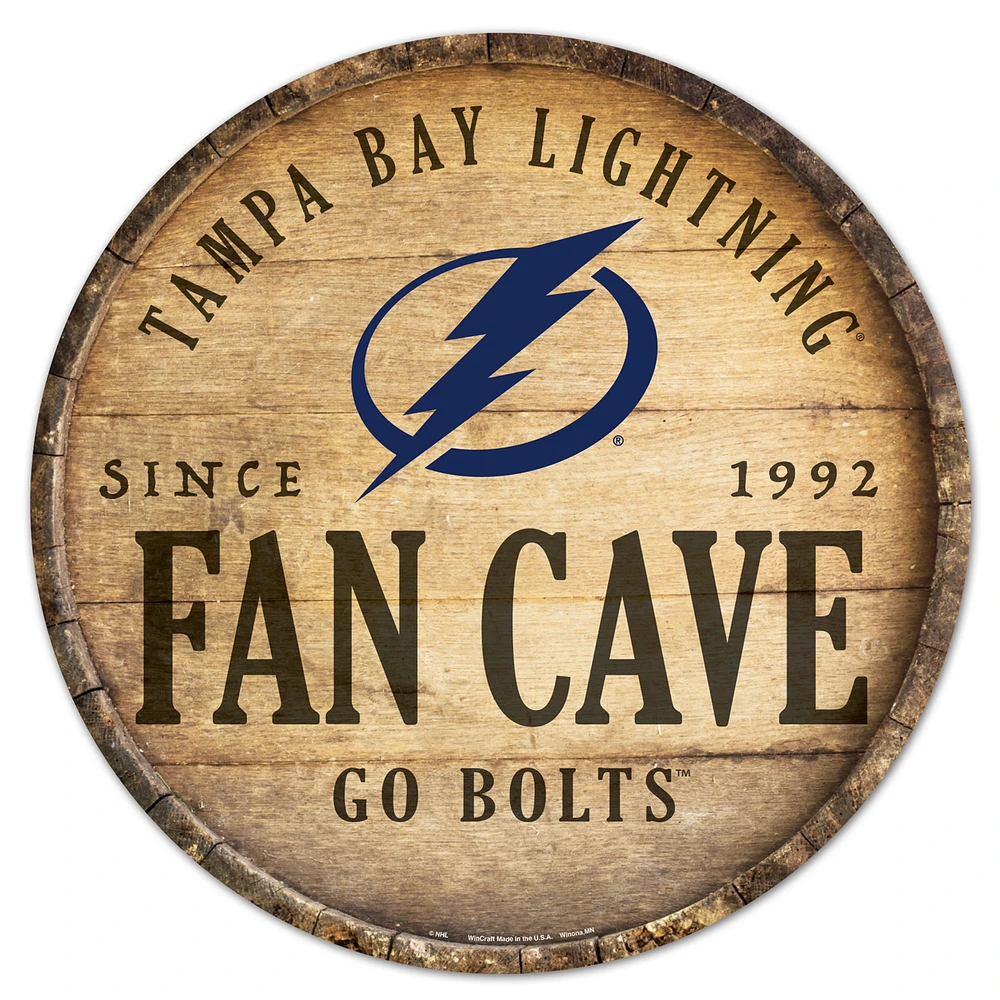WinCraft Tampa Bay Lightning 14'' Circular Wood Sign