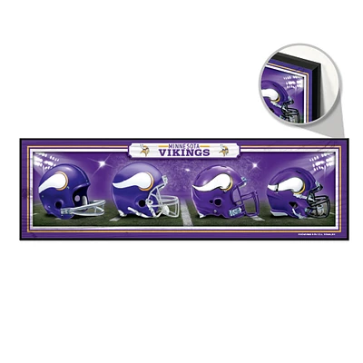 WinCraft Minnesota Vikings 9" x 30" Helmet Horizontal Wood Sign
