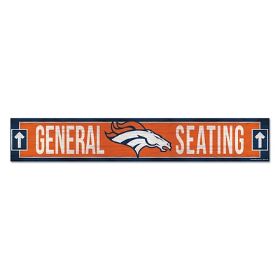 WinCraft Denver Broncos 6" x 36" General Seating Ticket Wood Sign