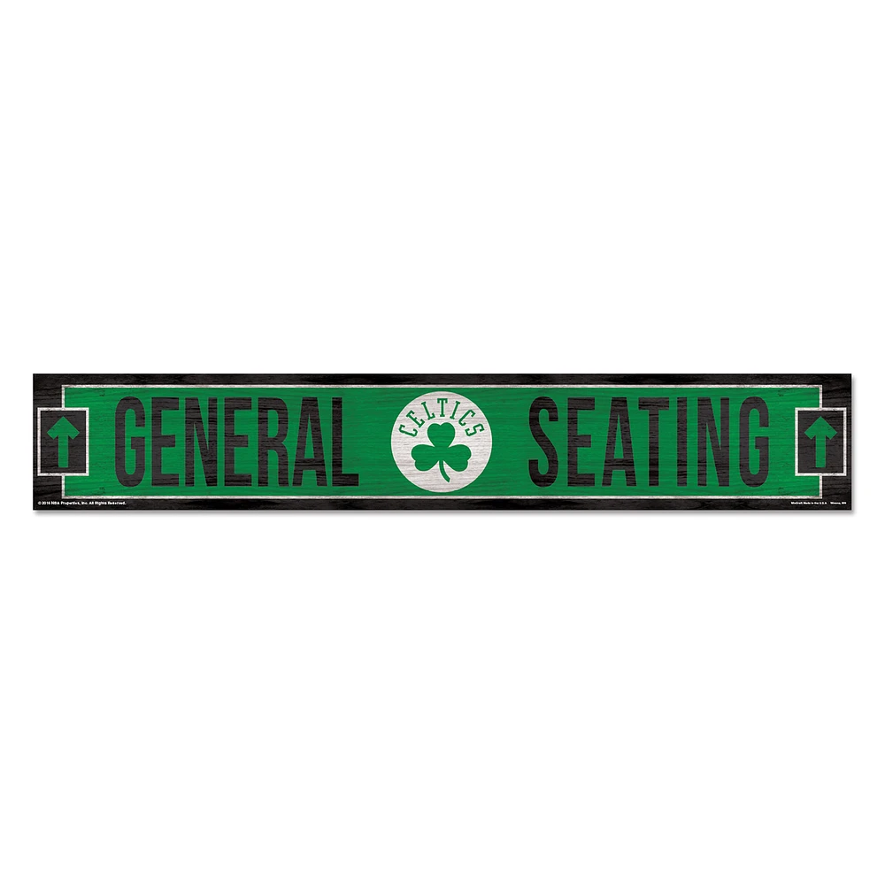 WinCraft Boston Celtics 6" x 36" General Seating Ticket Wood Sign