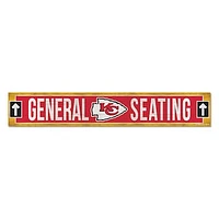 WinCraft Kansas City Chiefs 6" x 36" General Seating Ticket Wood Sign