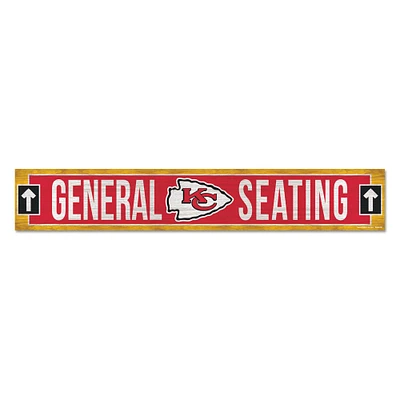 WinCraft Kansas City Chiefs 6" x 36" General Seating Ticket Wood Sign