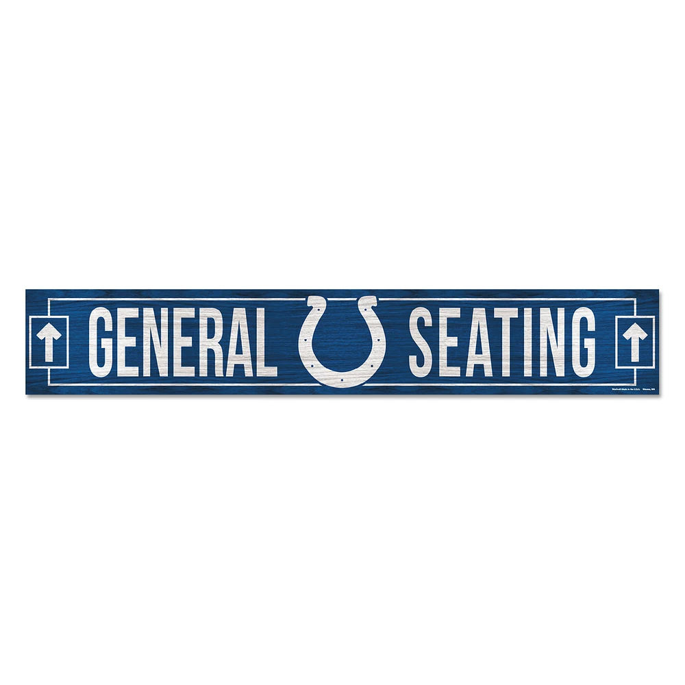 WinCraft Indianapolis Colts 6" x 36" General Seating Ticket Wood Sign