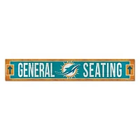 WinCraft Miami Dolphins 6" x 36" General Seating Ticket Wood Sign