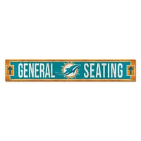 WinCraft Miami Dolphins 6" x 36" General Seating Ticket Wood Sign