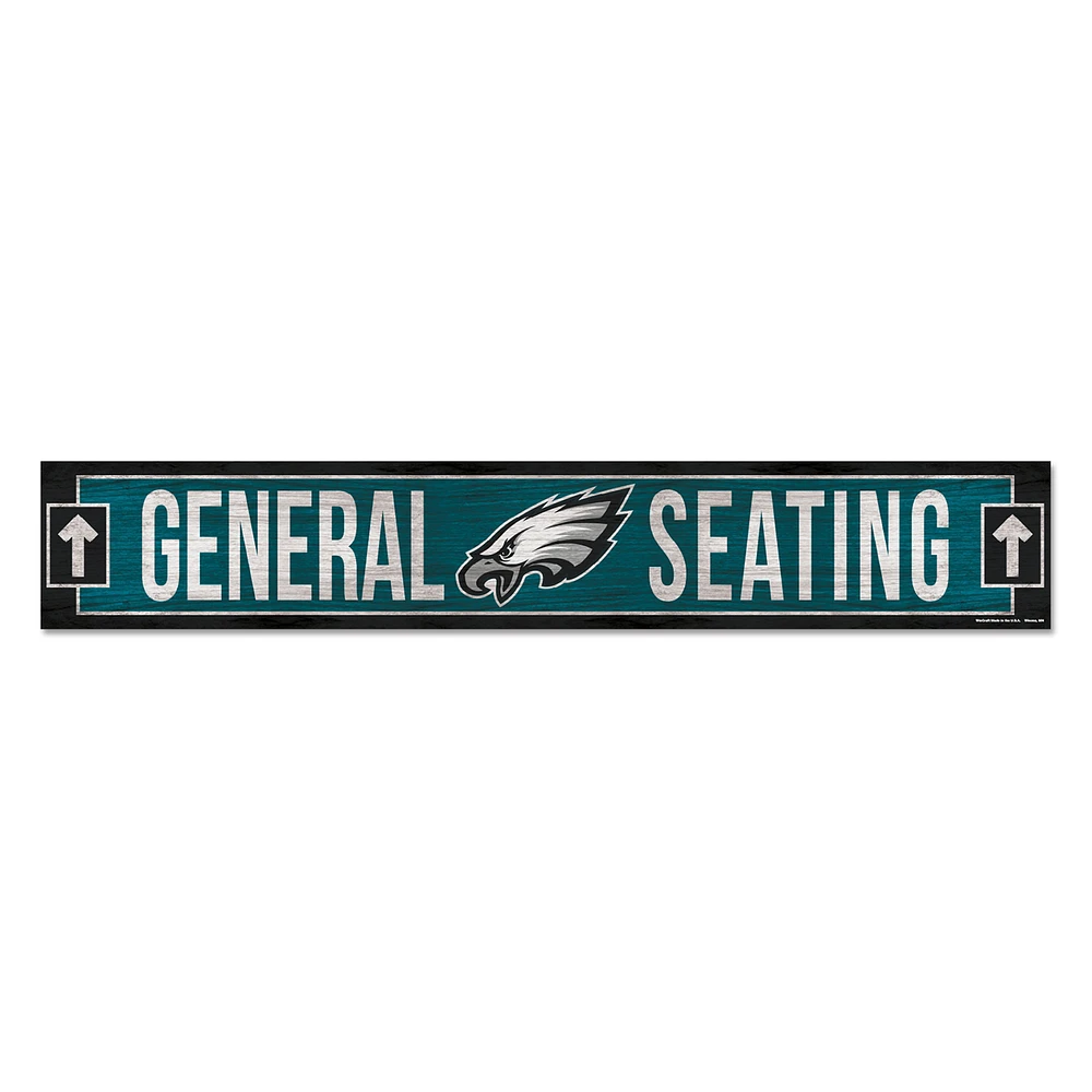 WinCraft Philadelphia Eagles 6" x 36" General Seating Ticket Wood Sign