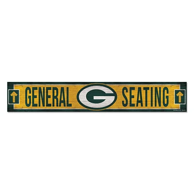 WinCraft Green Bay Packers 6" x 36" General Seating Ticket Wood Sign