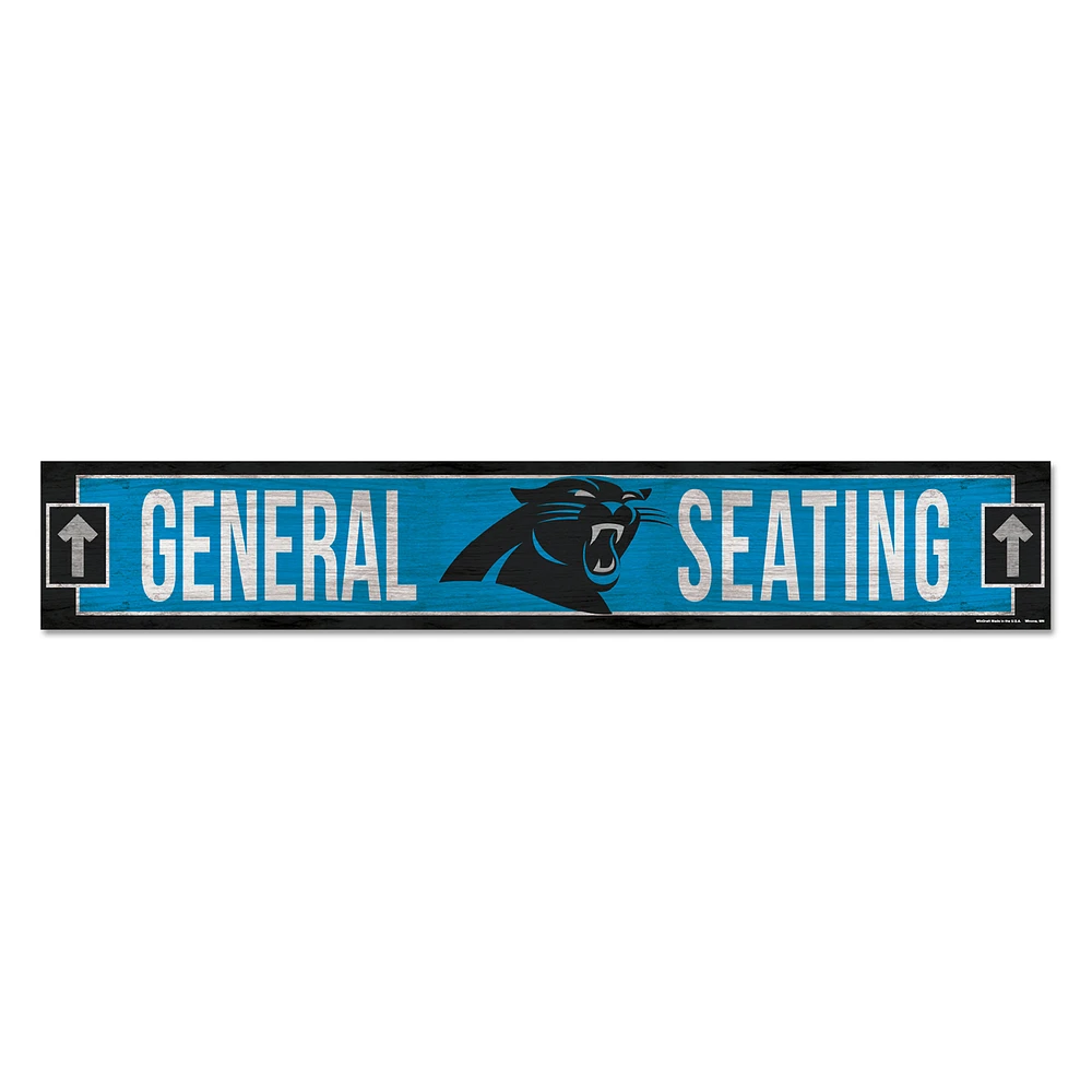 WinCraft Carolina Panthers 6" x 36" General Seating Ticket Wood Sign