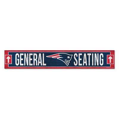 WinCraft New England Patriots 6" x 36" General Seating Ticket Wood Sign