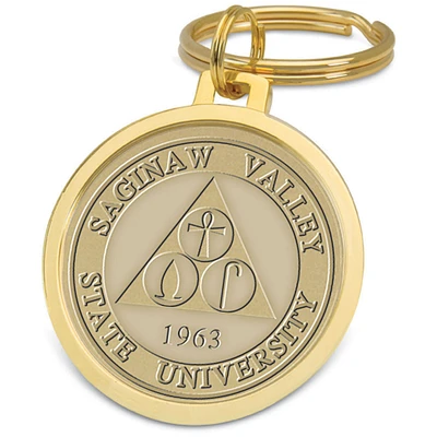 Gold Saginaw Valley State Cardinals Split-Wire Key Ring