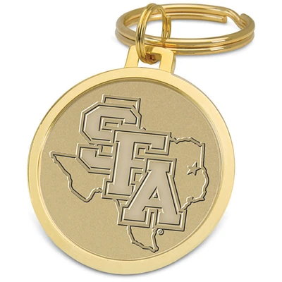 Gold Stephen F Austin Lumberjacks Team Logo Split-Wire Key Ring