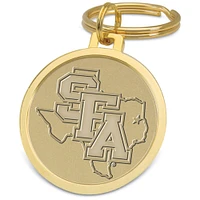 Gold Stephen F Austin Lumberjacks Team Logo Split-Wire Key Ring