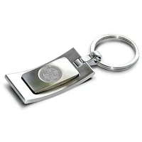 Silver Ohio Northern Polar Bears Curve Key Ring