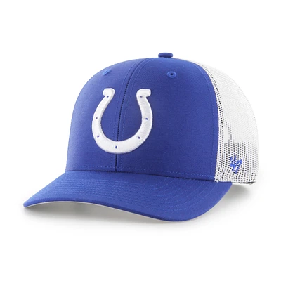 Youth '47 Royal/White Indianapolis Colts Adjustable Trucker Hat