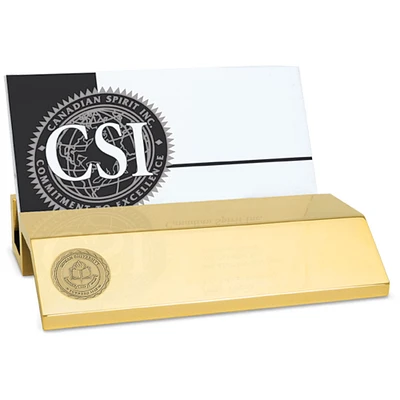 Rowan Profs Gold Business Card Holder