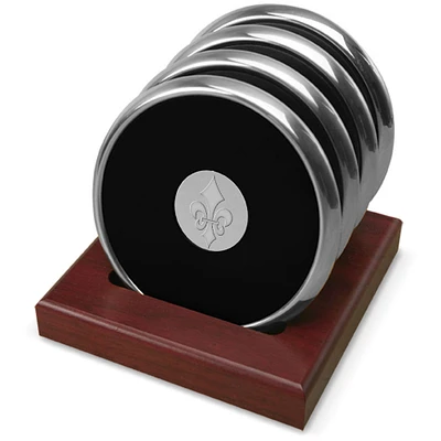 Silver Marymount Saints 4-Piece Coaster Set