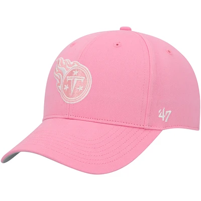 Girls Youth '47 Pink Tennessee Titans Rose MVP Adjustable Hat