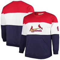 Men's Red/Navy St. Louis Cardinals Big & Tall Pullover Sweatshirt