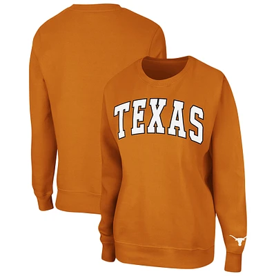 Women's Colosseum Texas Orange Longhorns Campanile Pullover Sweatshirt