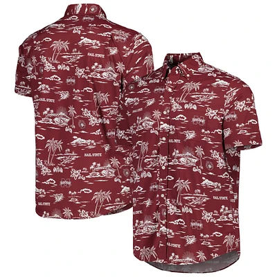 Men's Reyn Spooner Maroon Mississippi State Bulldogs Performance Button-Down Shirt