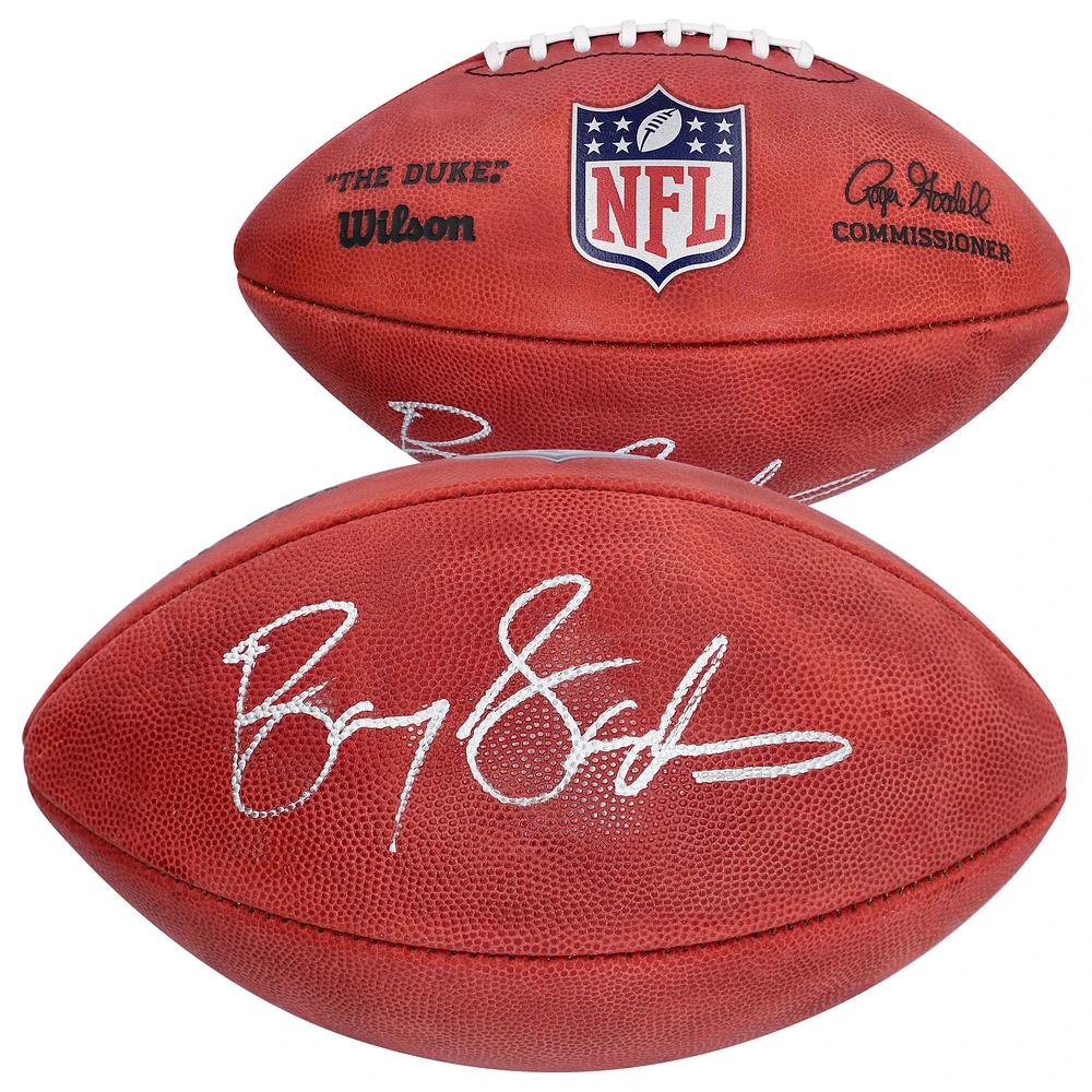 Barry Sanders Detroit Lions Autographed Wilson Duke Full Color Pro Football