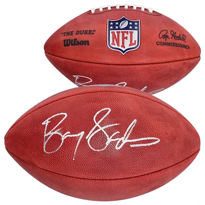 Barry Sanders Detroit Lions Autographed Wilson Duke Full Color Pro Football