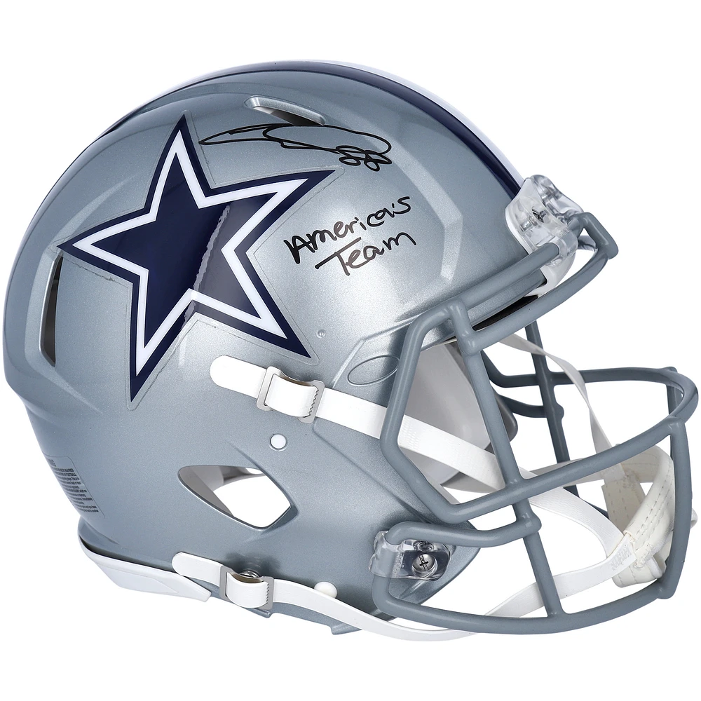 CeeDee Lamb Dallas Cowboys Autographed Riddell Speed Authentic Helmet with "America's Team" Inscription