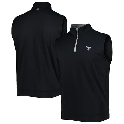 Men's TOUR Championship Peter Millar Black Galway Performance Quarter-Zip Vest