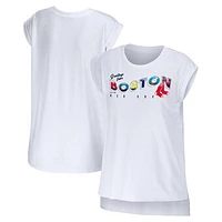 Women's WEAR by Erin Andrews White Boston Red Sox Greetings From T-Shirt