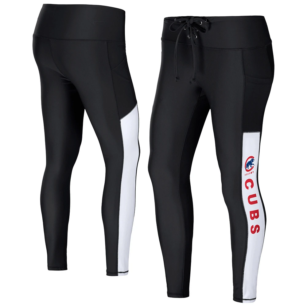 Women's WEAR by Erin Andrews Black Chicago Cubs Leggings