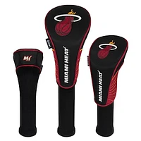 WinCraft Miami Heat 3-Pack Golf Club Headcover Set