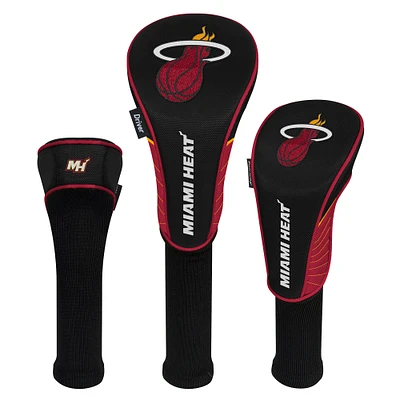 WinCraft Miami Heat 3-Pack Golf Club Headcover Set