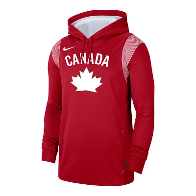 Men's Nike Red Hockey Canada Logo Therma Performance - Pullover Hoodie