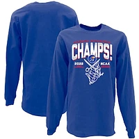 Women's Blue 84 Royal Kansas Jayhawks 2022 NCAA Men's Basketball National Champions Cut The Net Long Sleeve T-Shirt