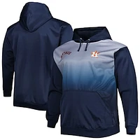 Men's Navy Houston Astros Fade Sublimated Fleece Pullover Hoodie