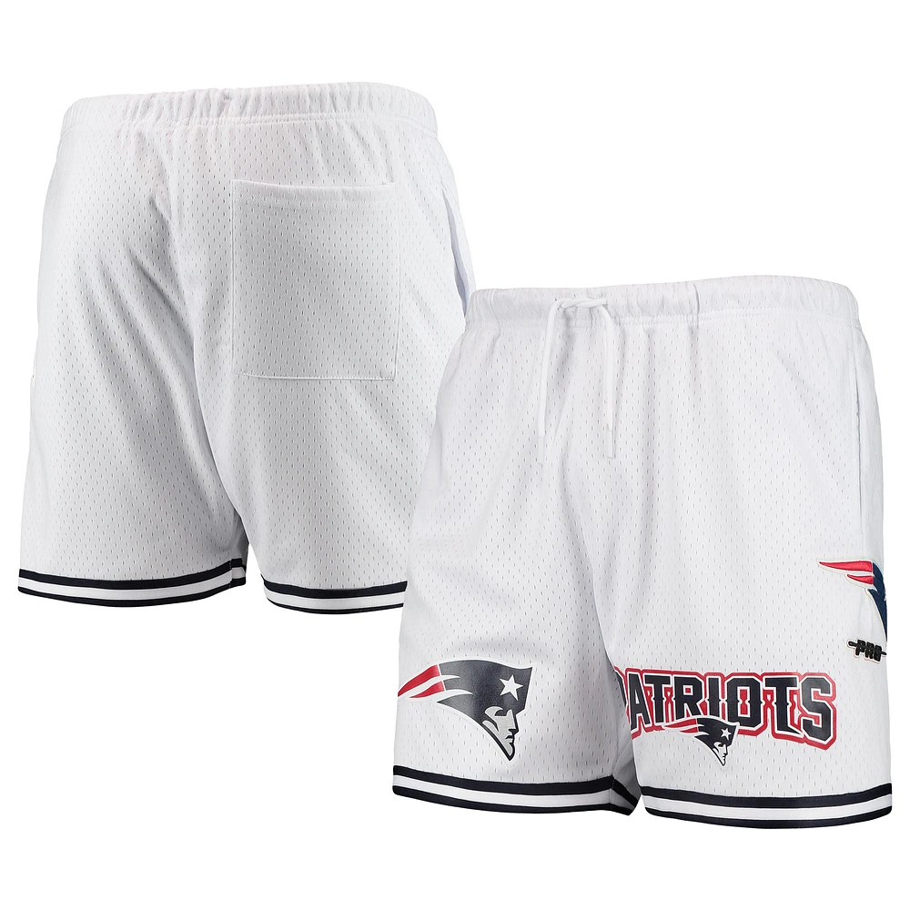 Men's Pro Standard White New England Patriots Mesh Shorts