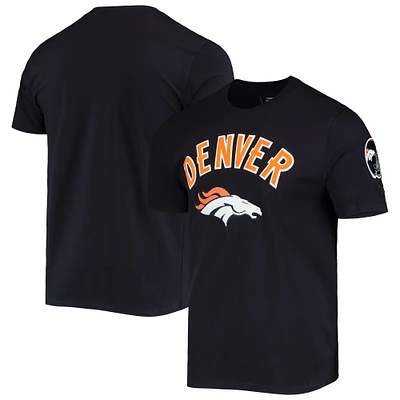 Men's Pro Standard Navy Denver Broncos Team Classic Bristle Slim-Fit T-Shirt