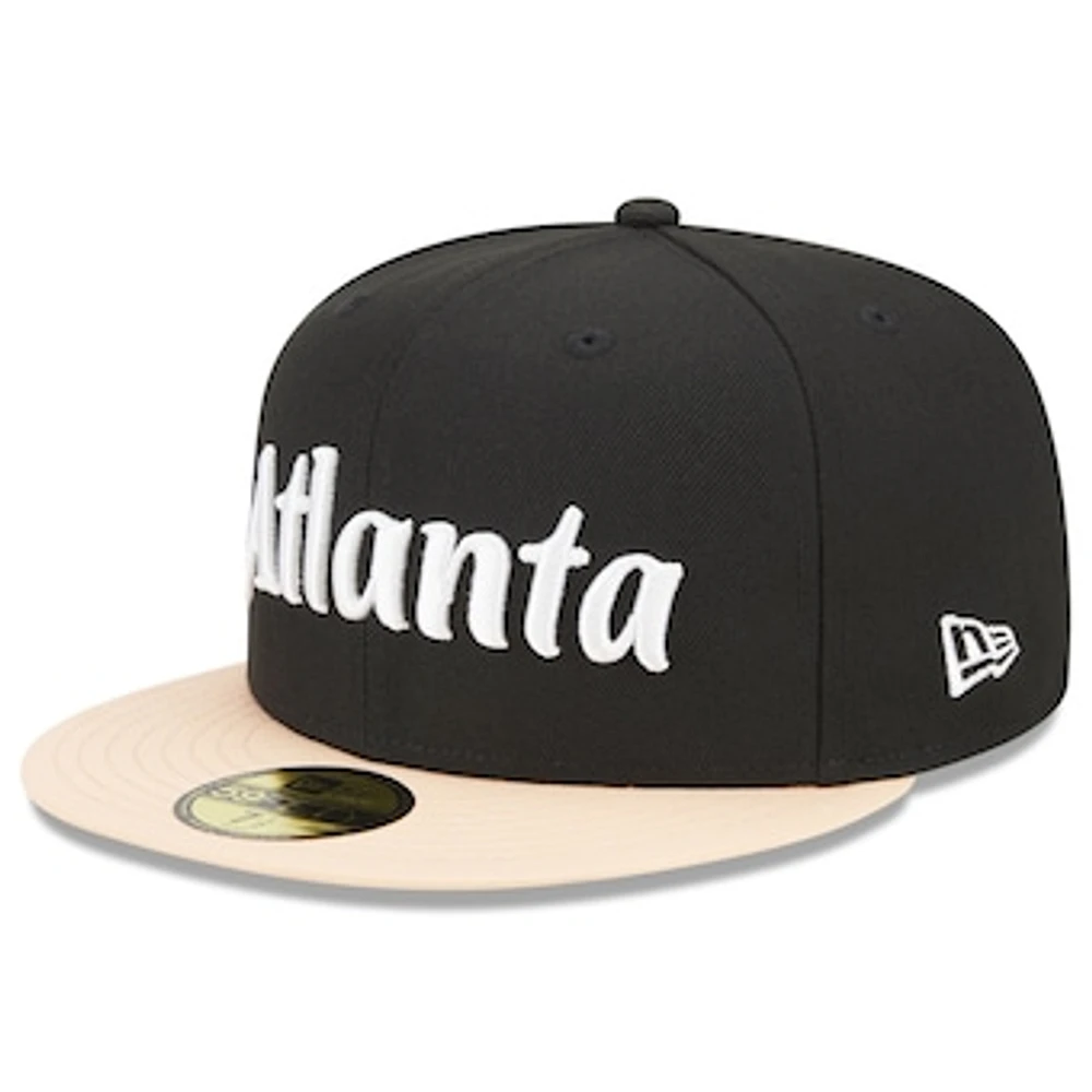 Men's New Era  Black Atlanta Hawks 2022/23 City Edition Official 59FIFTY Fitted Hat