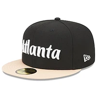 Men's New Era  Black Atlanta Hawks 2022/23 City Edition Official 59FIFTY Fitted Hat